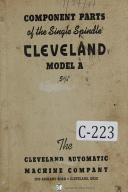 Cleveland-Cleveland AB Bar Machine, Operations Service & Parts Manual 1959-2 1/2 \"-3\"-AB-05